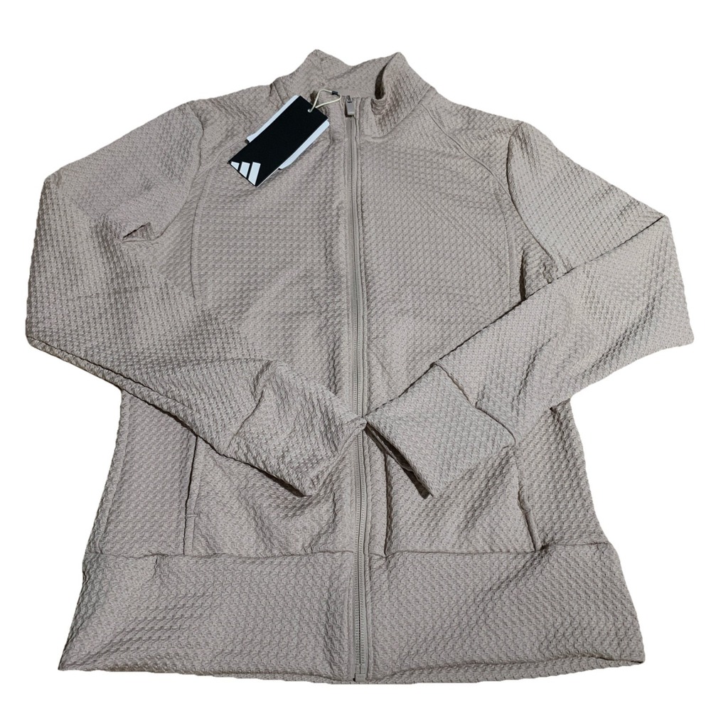 Adidas Ultimate365 Textured Jacket Wontau Taupe Outerwear Women S